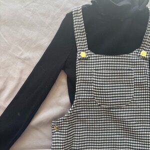 Max Studio Kids Plaid Pinafore Overall Dress – Size 4T